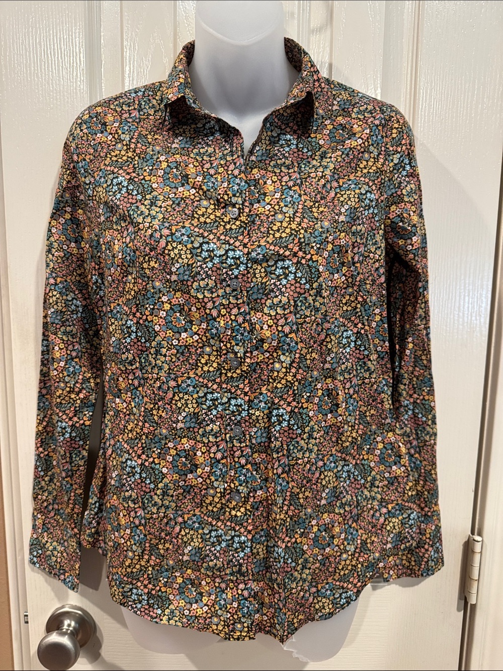J Crew Liberty Floral Button Down Blouse. Sz 2